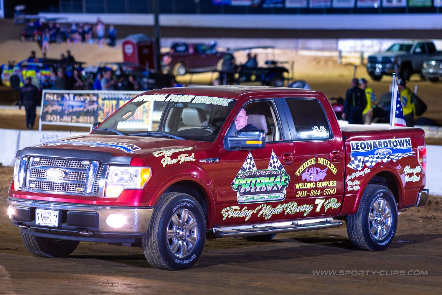 QRF Racing dirt track car at Potomac Speedway. High-speed motorsports action photography R&D by Fairfax-based Sporty-Clips Media.