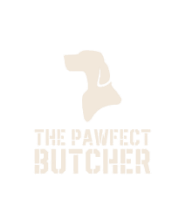 Sutherland Shire business the word Butcher in faded beige typography on plain background. The pawfect butcher logo