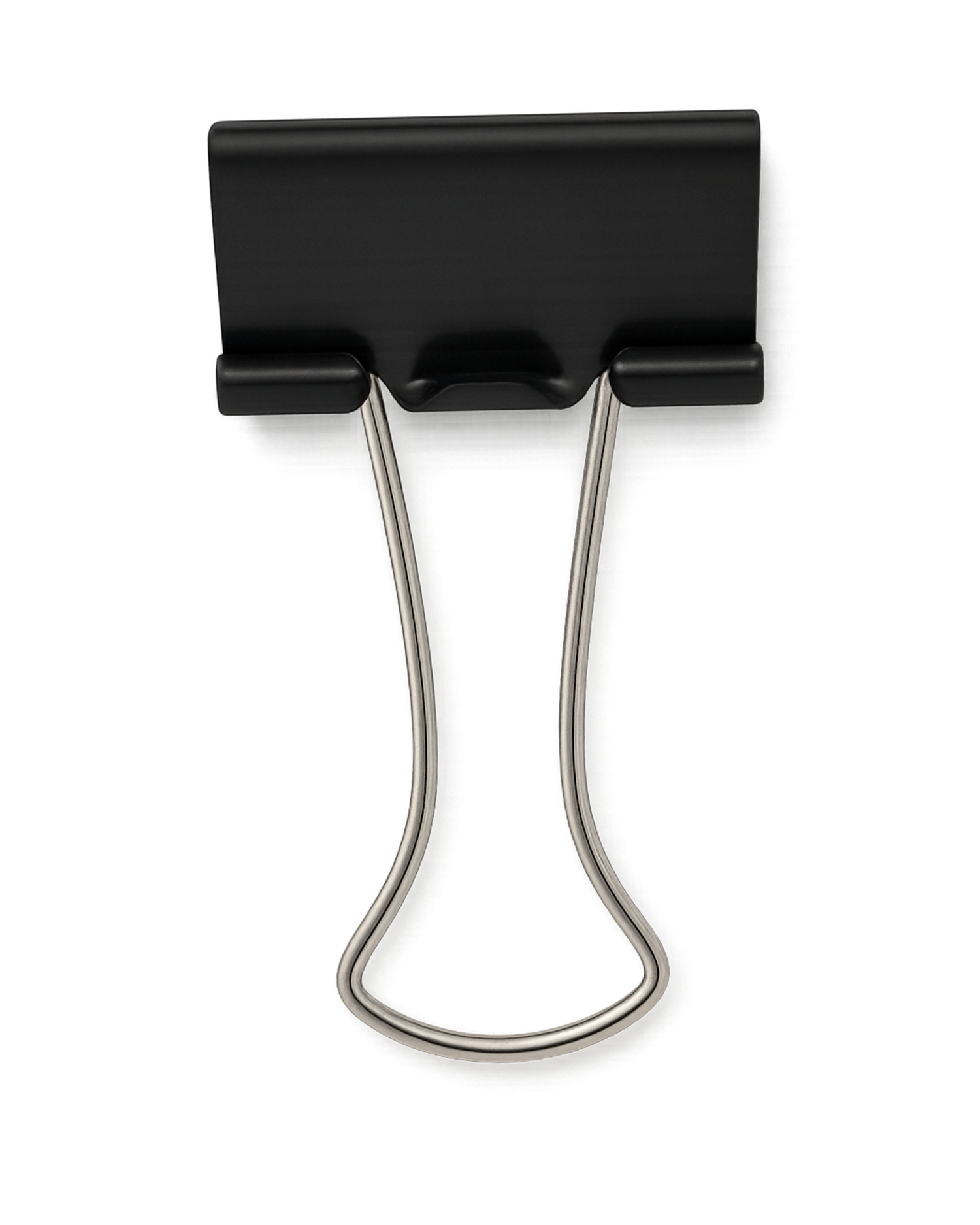 Black metal binder clip with silver wire handles, ideal for organizing documents and papers. Sutherland Shire photographer