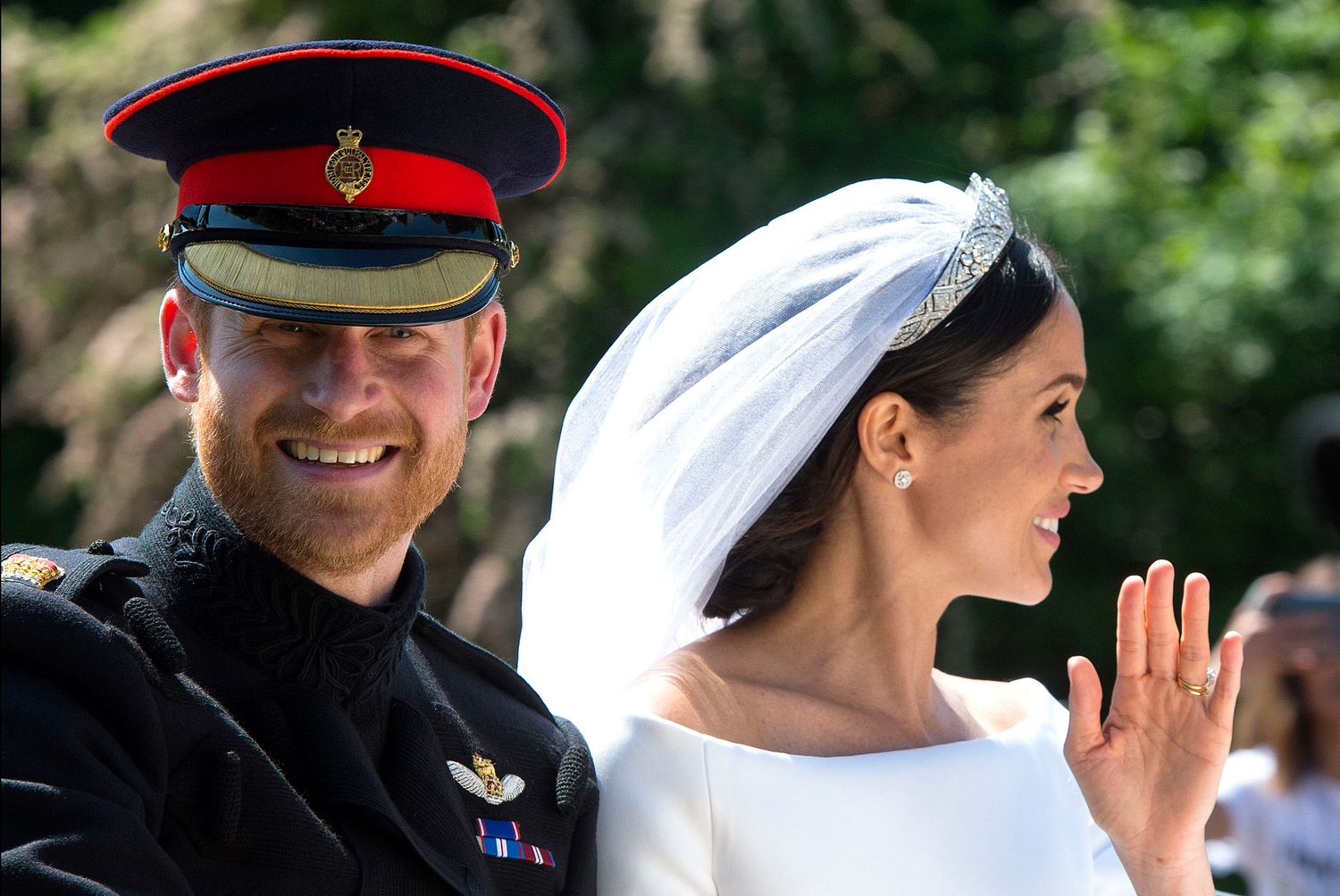 Royal wedding celebration with uniformed officers and attendees in formal attire. London Event Photographer