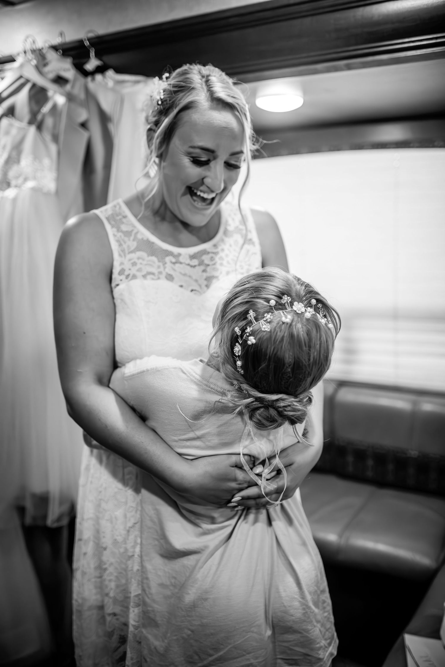 Mother and daughter enjoying a moment before her wedding in Lake Havasu City Arizona