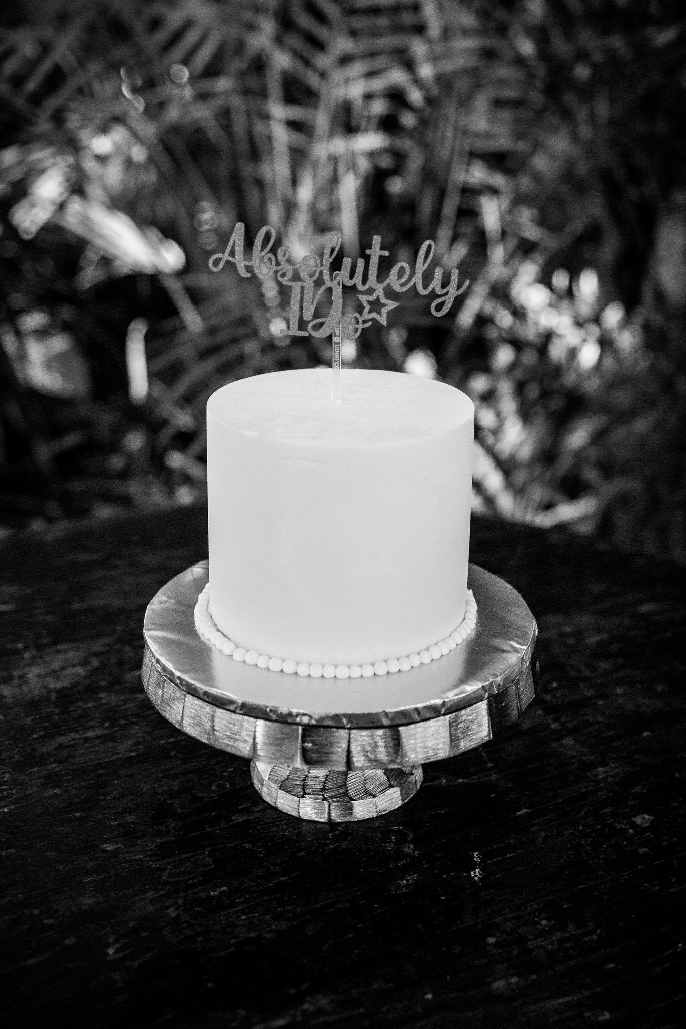 Wedding cake with floral decor captured in Arizona