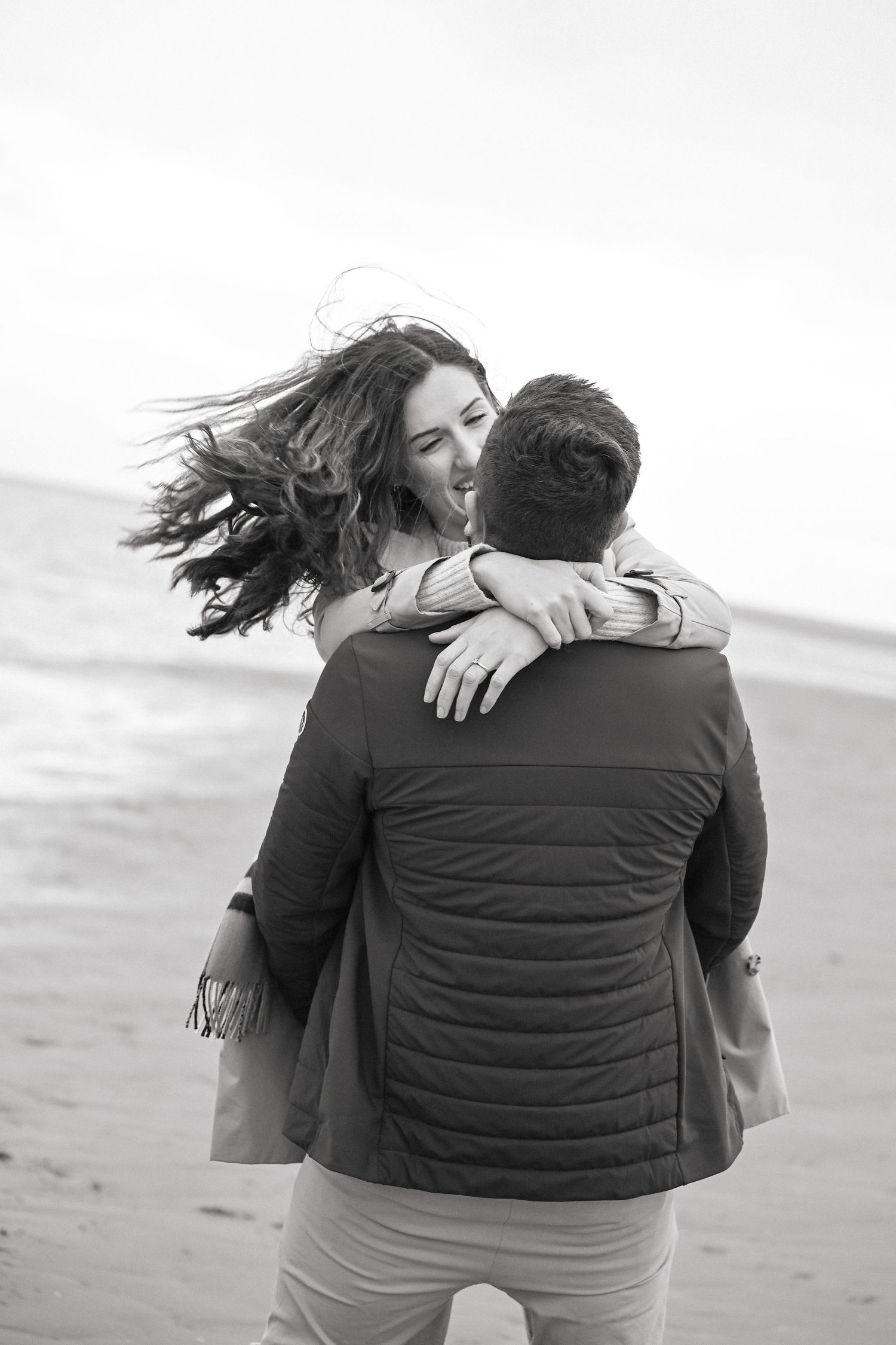 Engagement shoot on the beach in Black Rock Sands, Porthmadog.