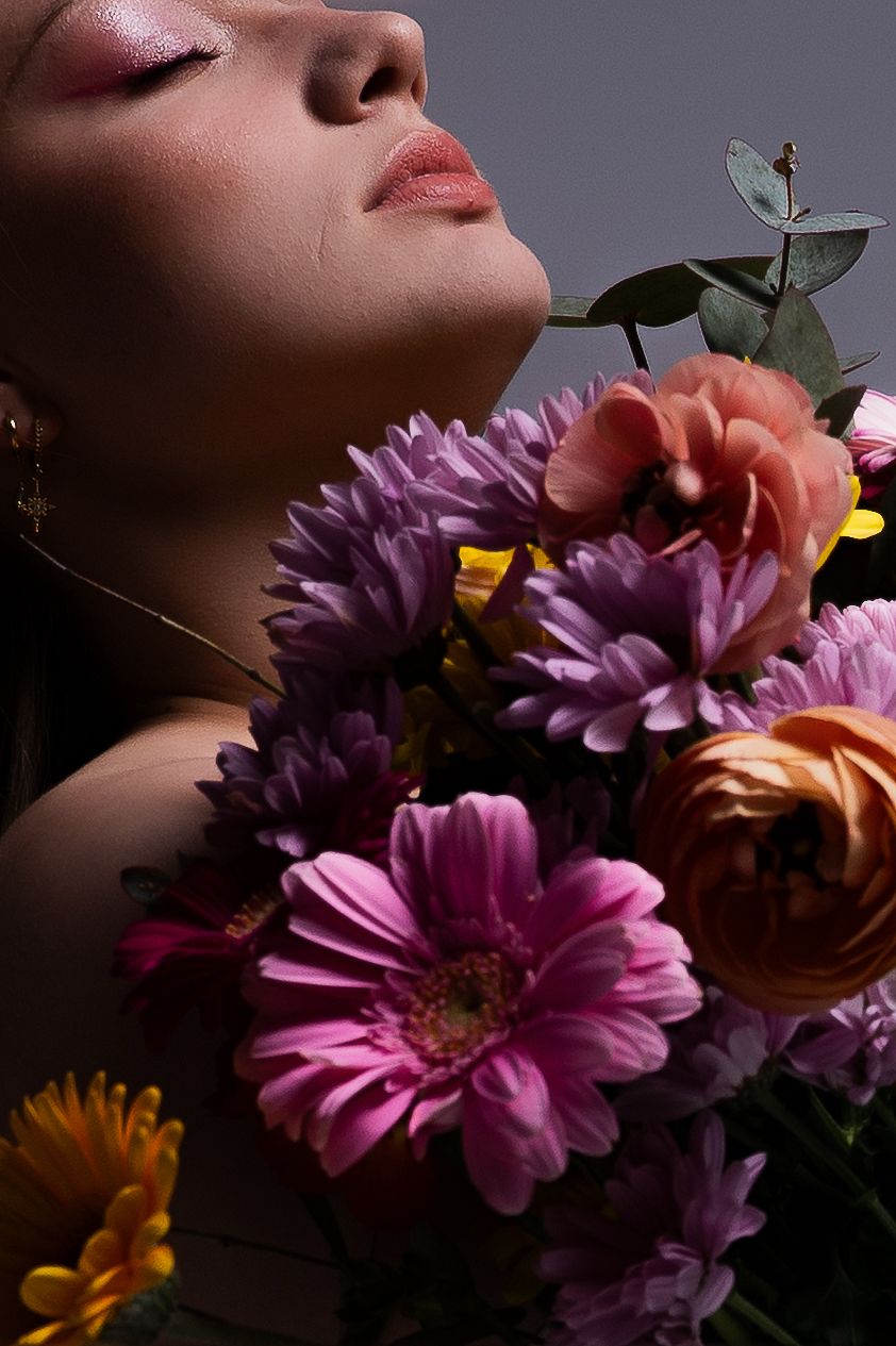 shooting femme lille mode edito fleuris coloré