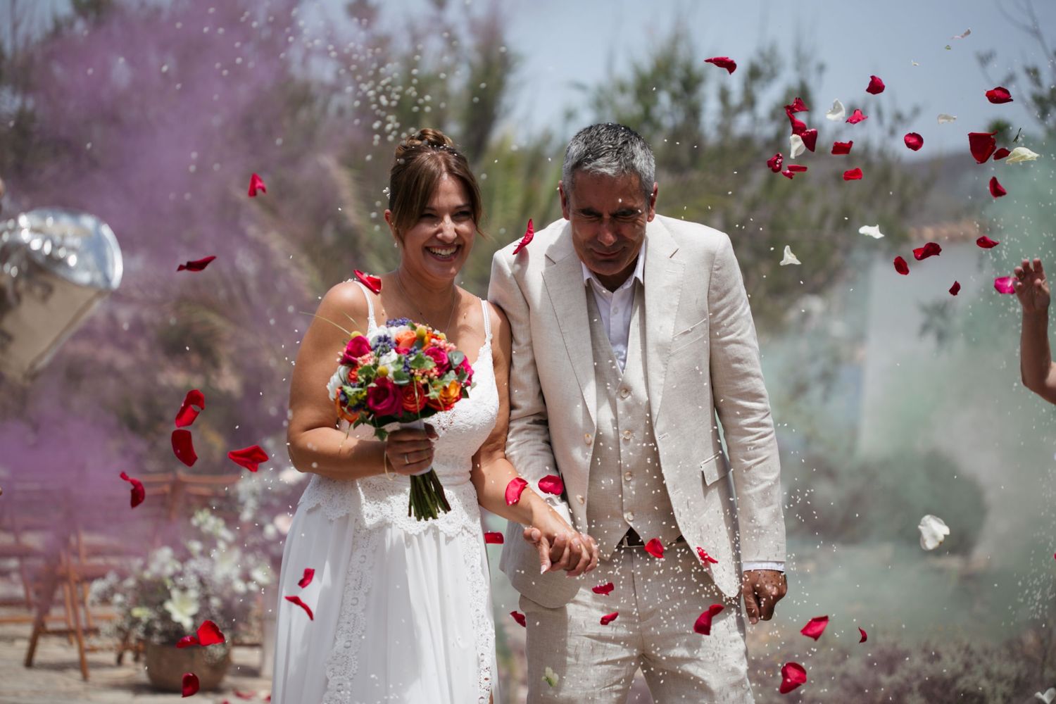 SALIDA DE NOVIOS CEREMONIA EN IBIZA