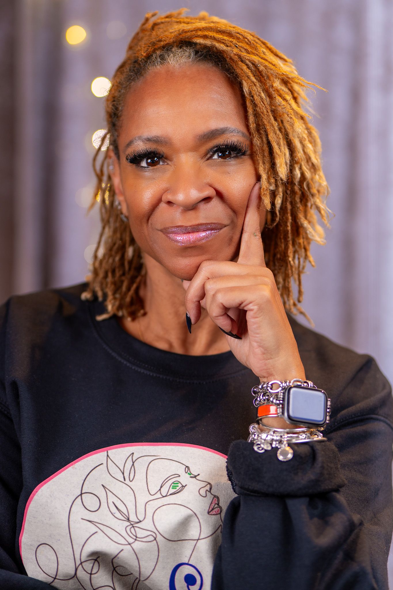 Professional headshot station at a black owned networking event in Atlanta, photographed for corporate branding and marketing.