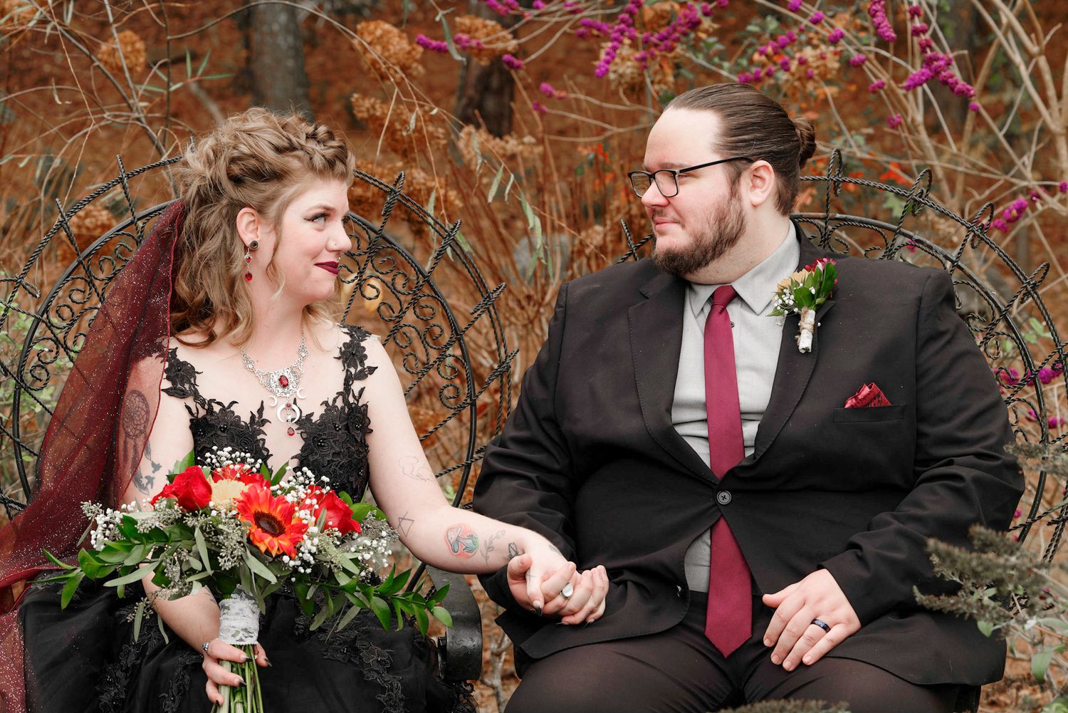 Romantic couples portrait celebrating an anniversary, beautifully documented by inclusive Atlanta wedding and portrait photographer.