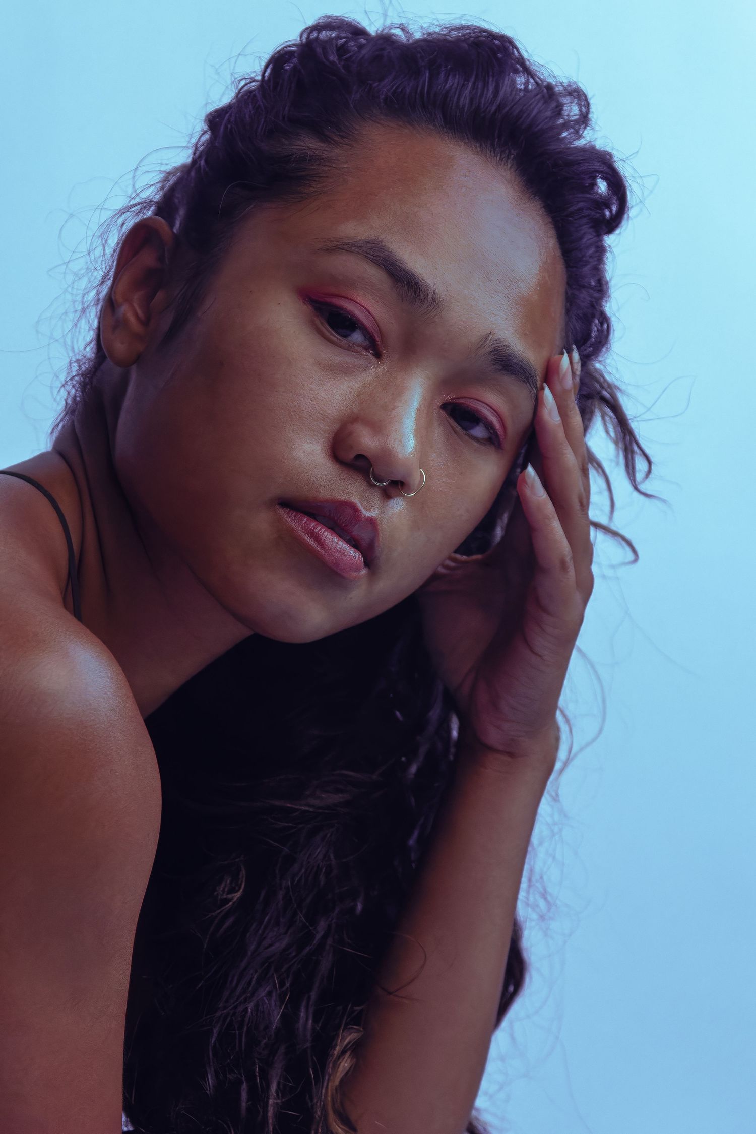 Editorial fashion portrait with cinematic urban lighting, shot on location in Atlanta, Georgia by Quinton Cole Media portrait photography.