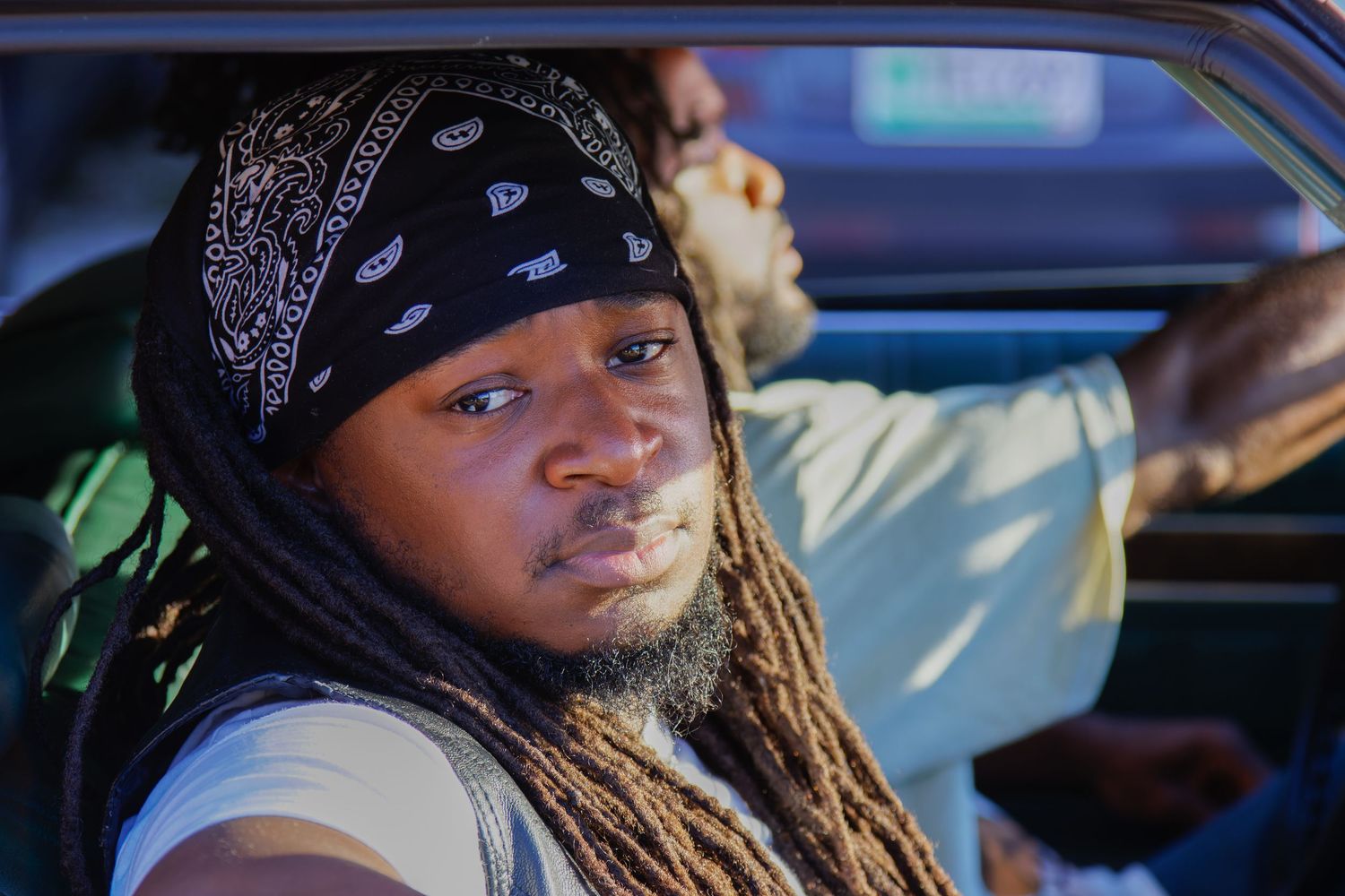 Vibrant outdoor lifestyle portrait of a Black model in downtown Atlanta, creatively captured by Black-owned media company Quinton Cole Media