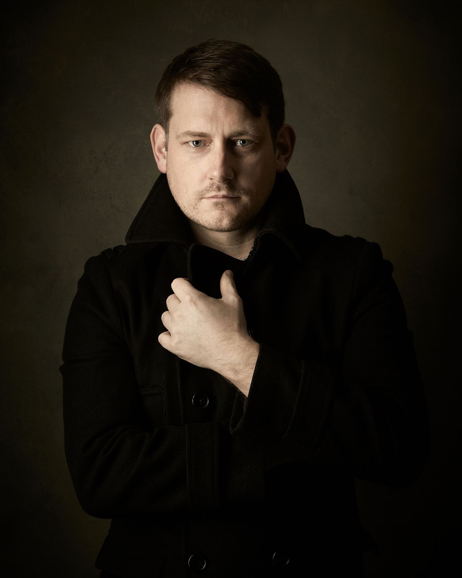 Leading-man style actor headshot taken in a Cardiff studio.