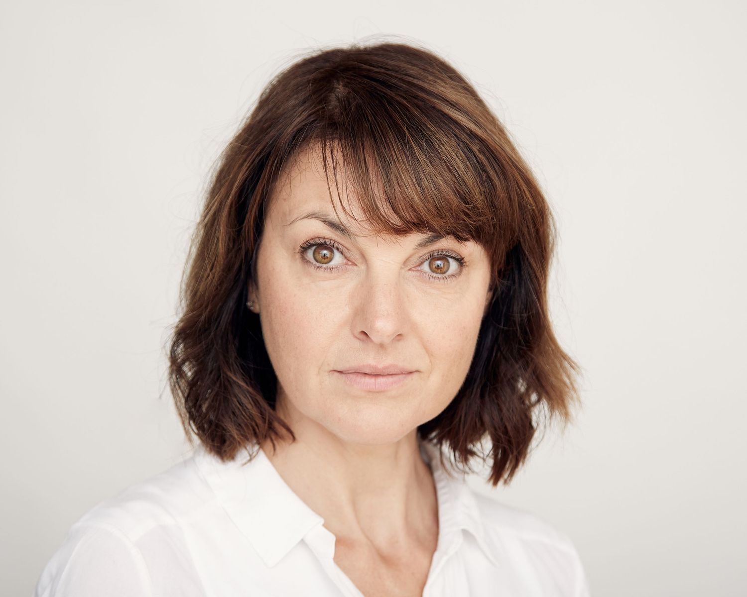 Commanding female lead headshot for TV and film auditions in Wales.