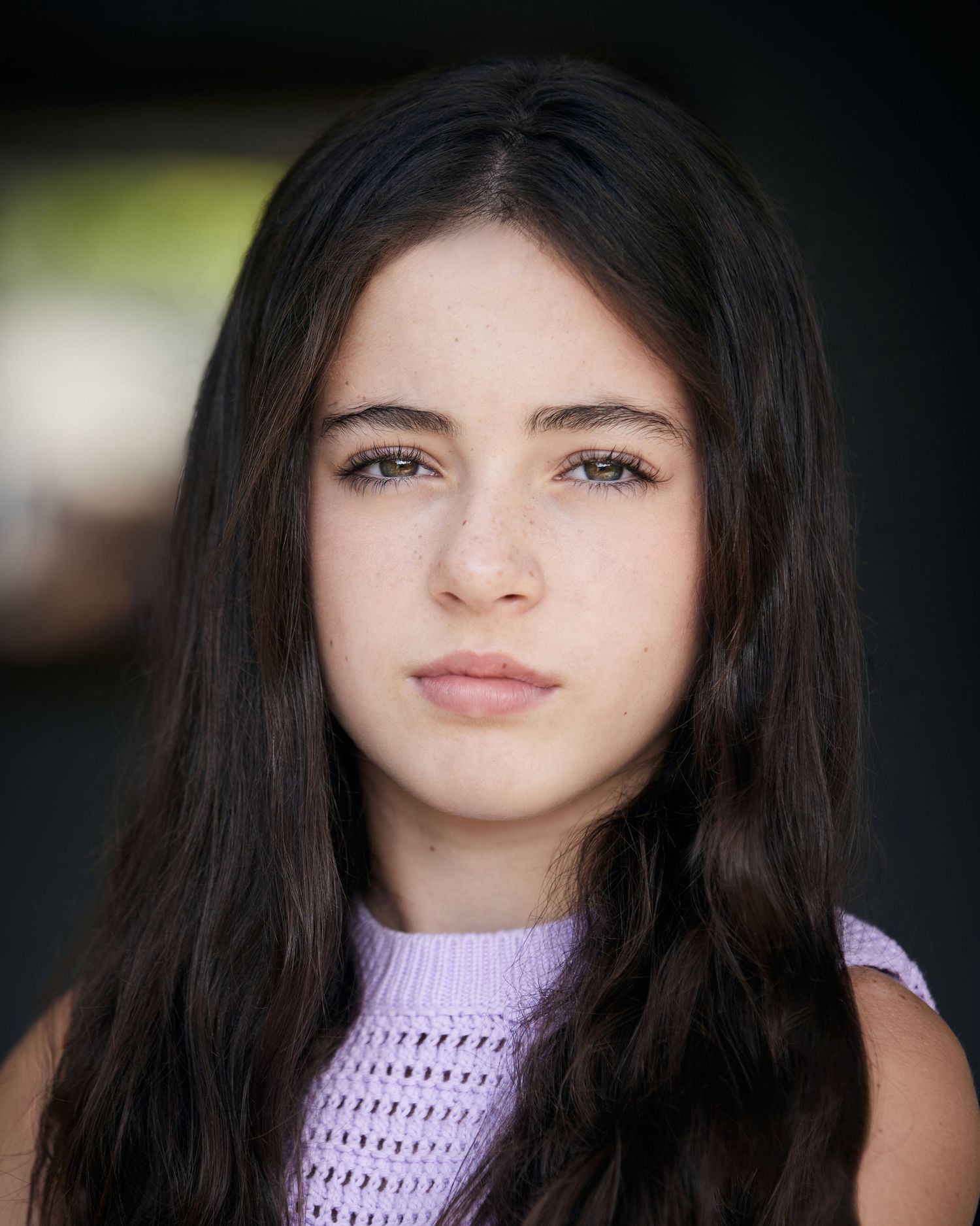 Modern outdoor portrait; young actress with a bold, 