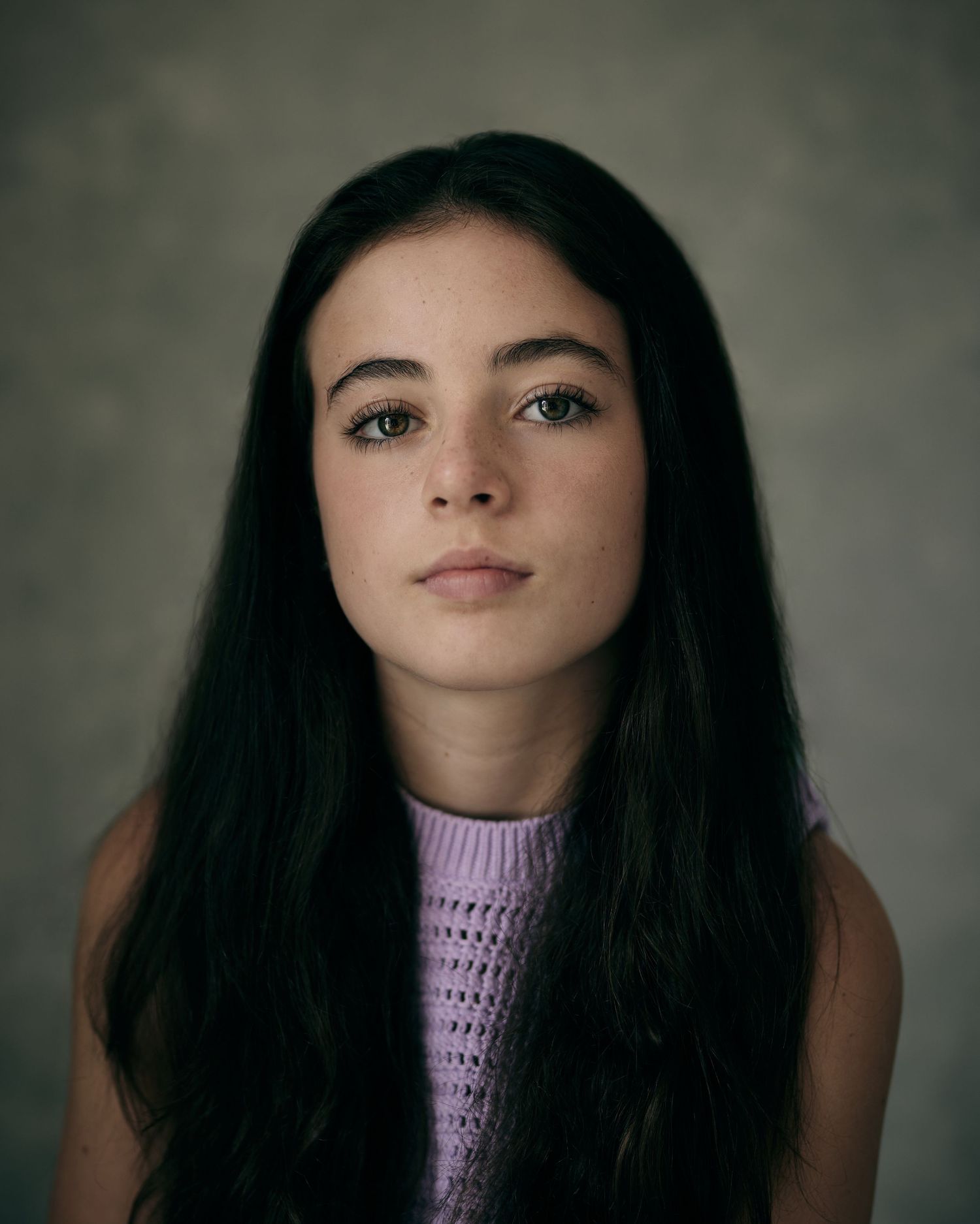 Alternative portrait; young actress with a gritty, rebellious energy for indie film casting.