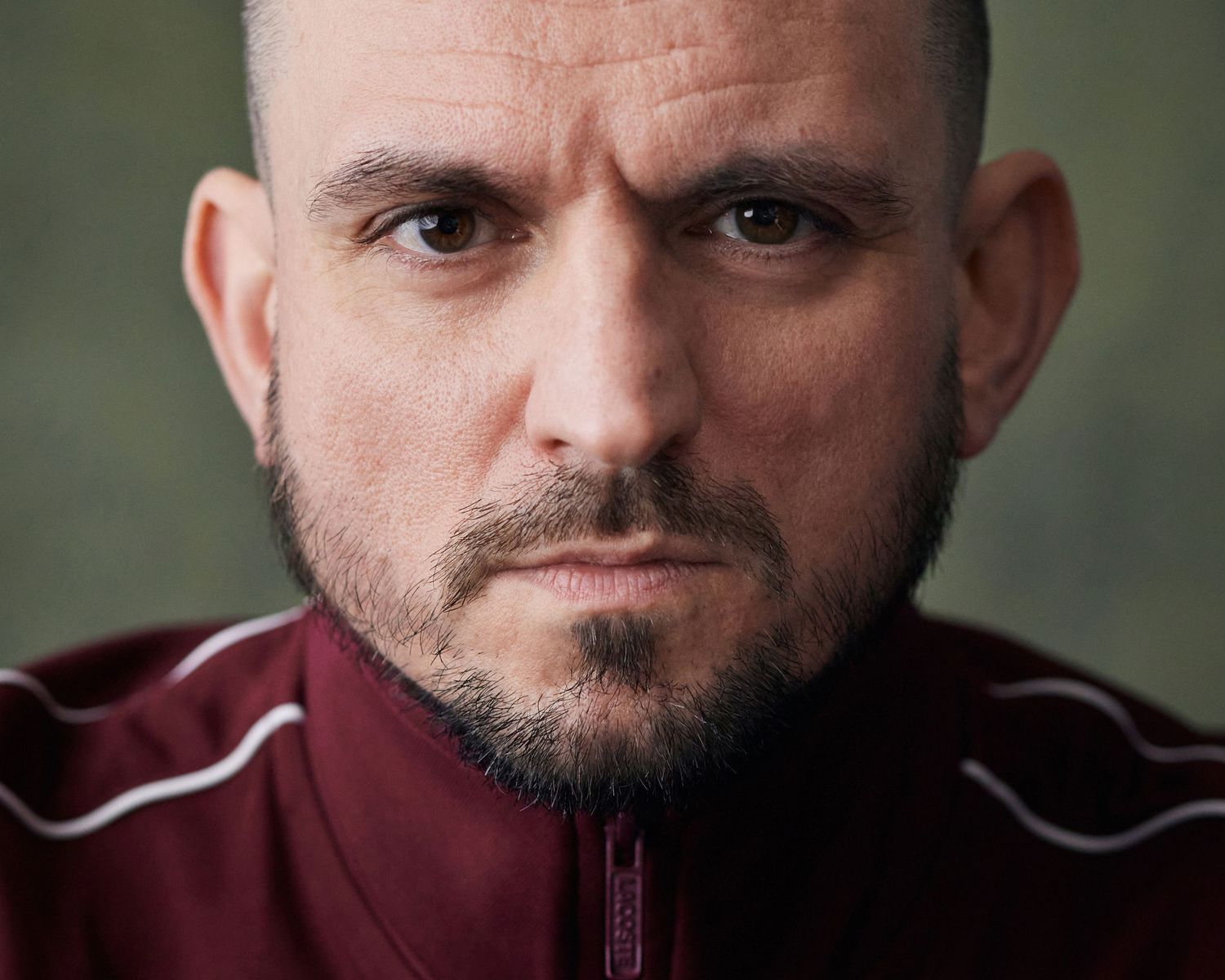 Dramatic actor headshot showing a 