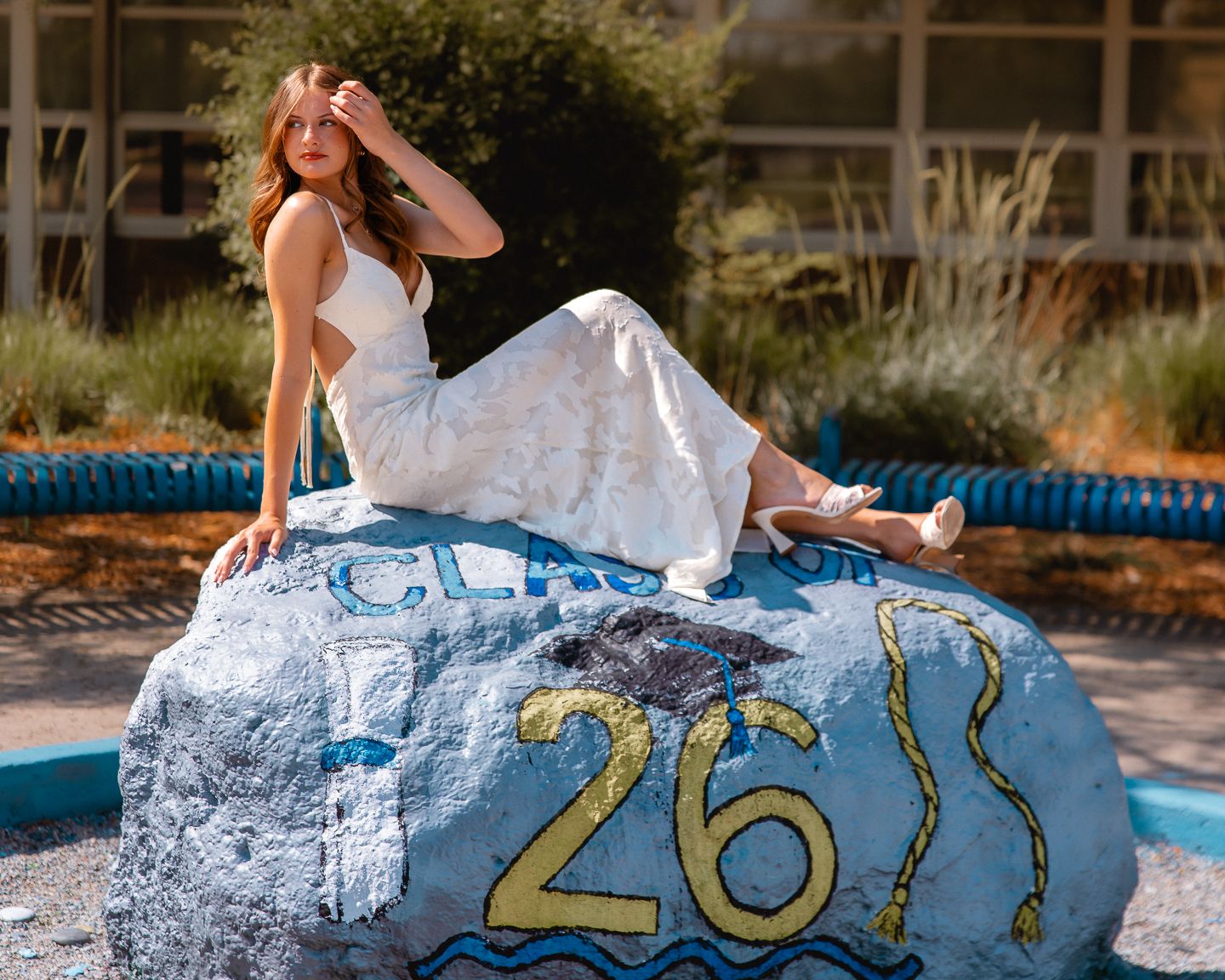 Senior photo at Willowbrook H.S. in Villa Park, Illinois.