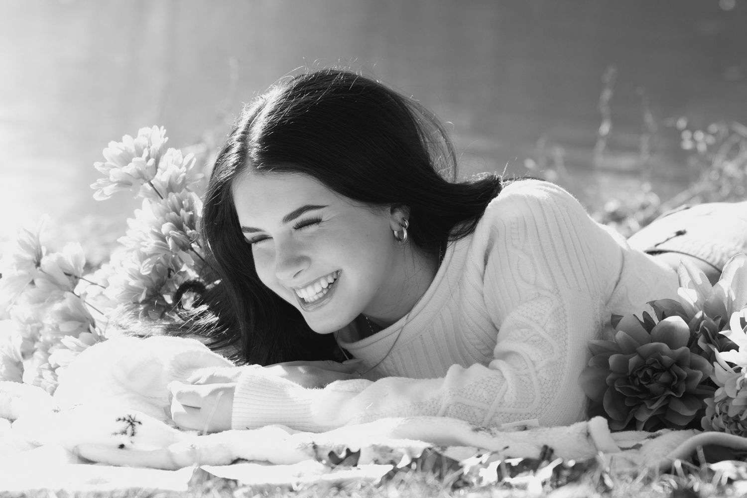 Black and white photo series capturing candid moments in natural light.