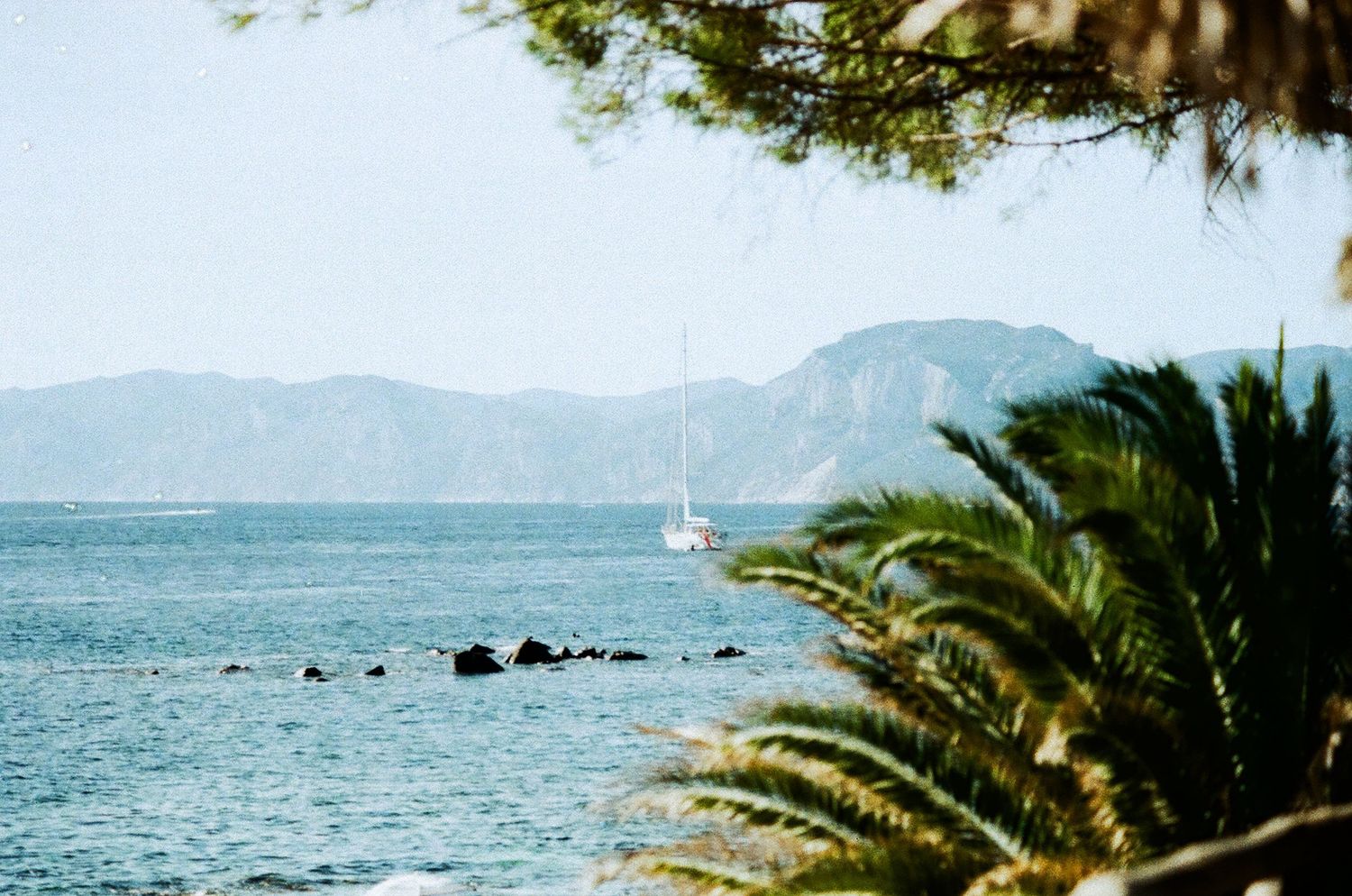 Beautiful view over the horizon captured on Kodak Gold film in Sardinia.