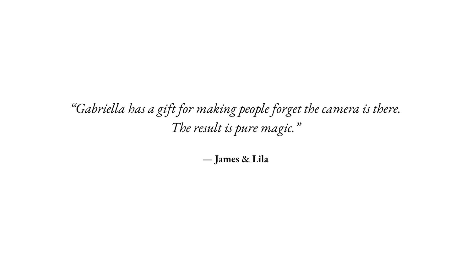 A minimalist quote about photography against a white background.