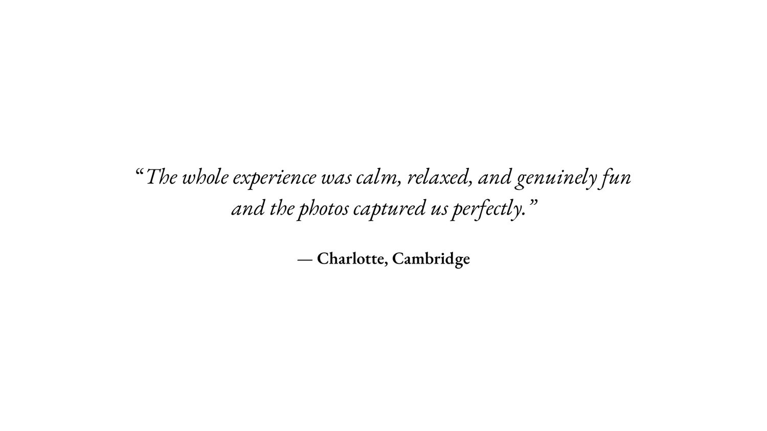 A simple black text quote against a white background about experience being calm and graceful.