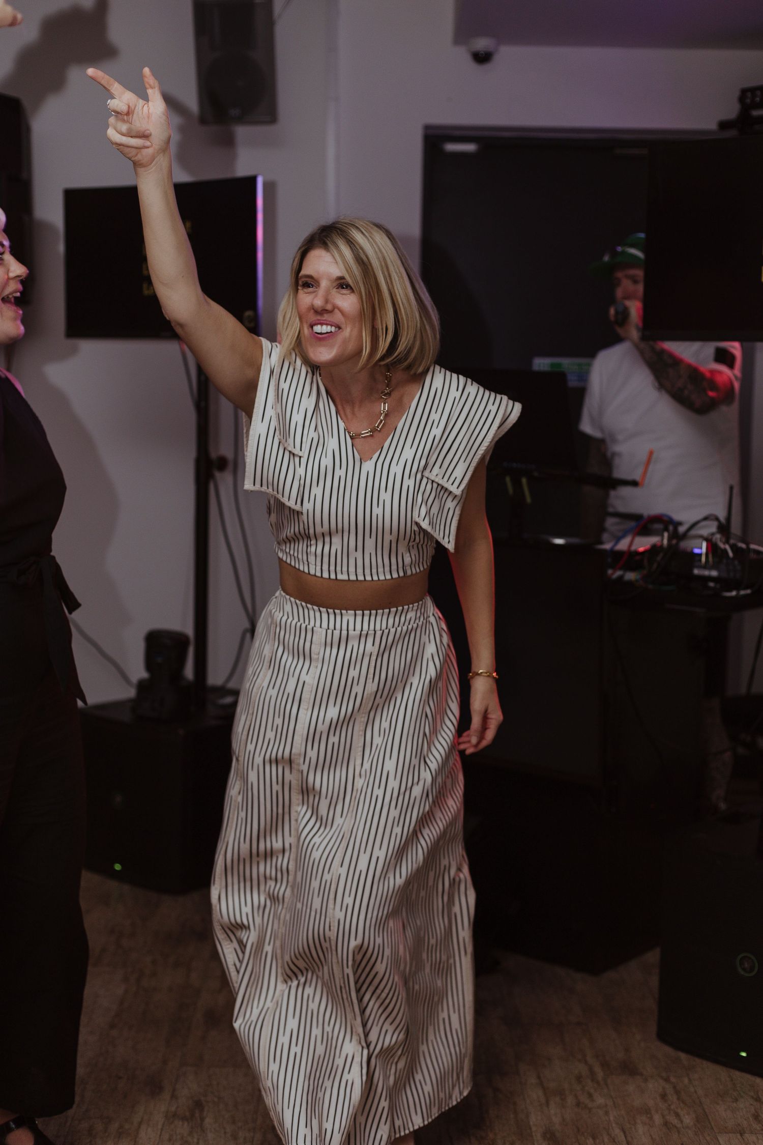 wedding guest dancing