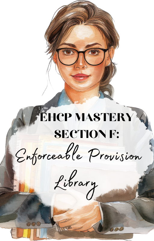 Watercolor illustration series showing five sections of an educational course with text labels and decorative elements.