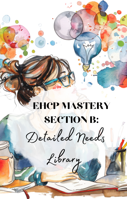 Watercolor illustration banner showing books, light bulbs, and floating elements in blue and orange tones.