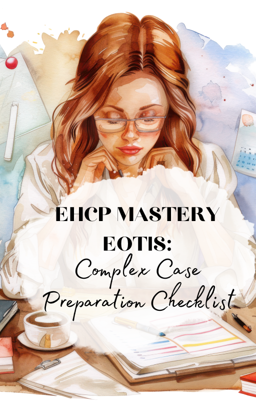 Four digital illustrations of a medical student studying with books and notes in soft pastel colors with text overlays.