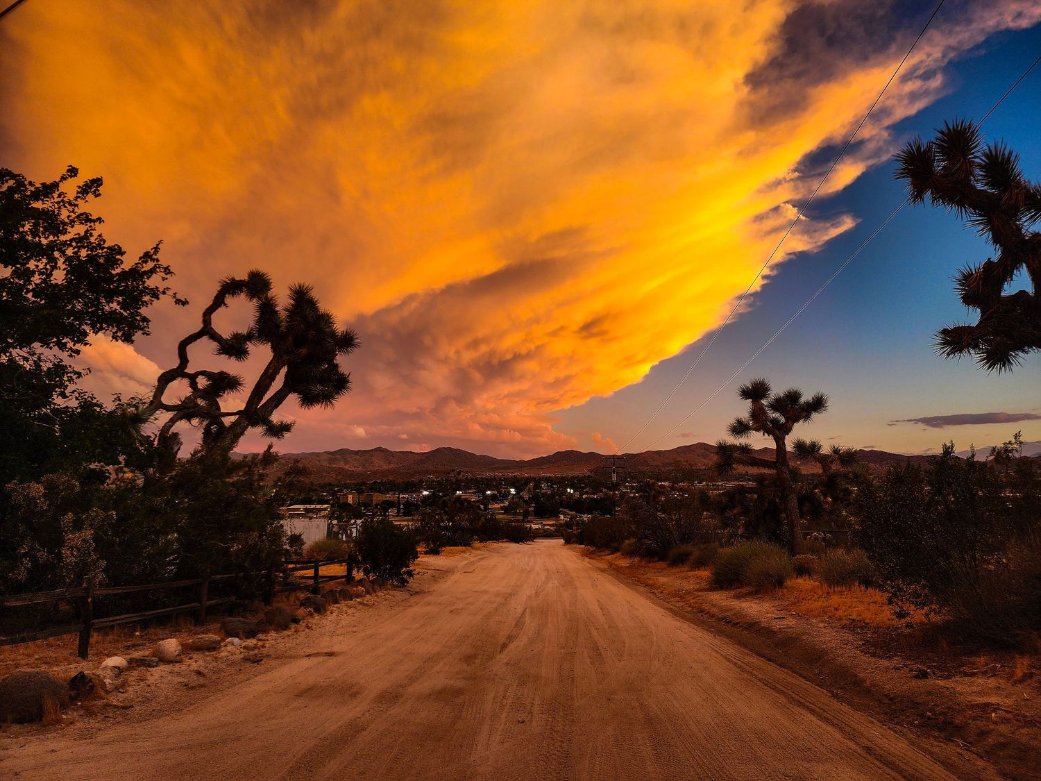 Mojave Desert sunset over Yucca Valley.