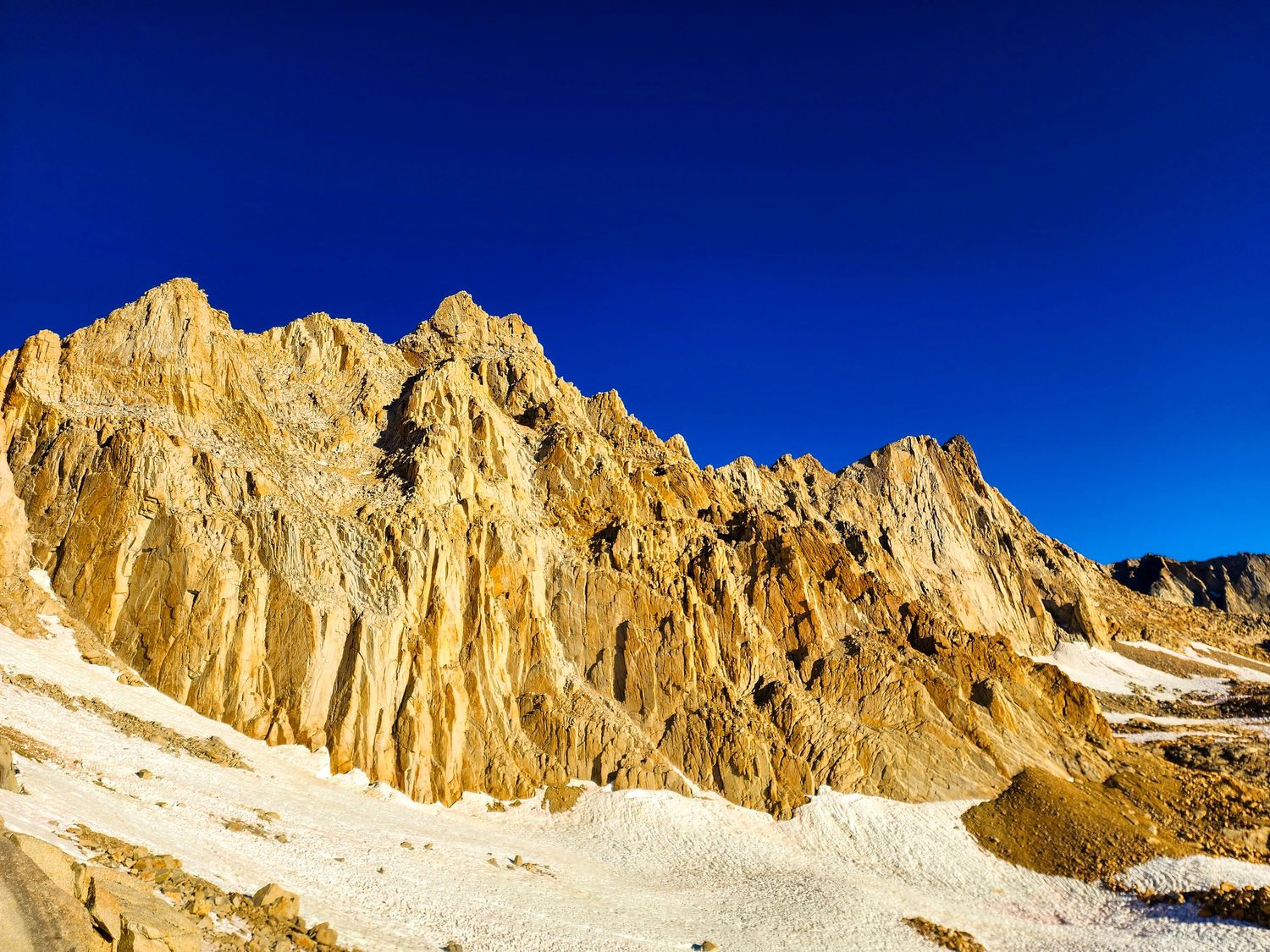 Mt. Whitney in crepuscular light.
