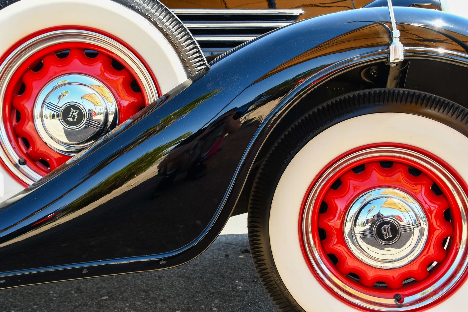 1930s car with art deco design.