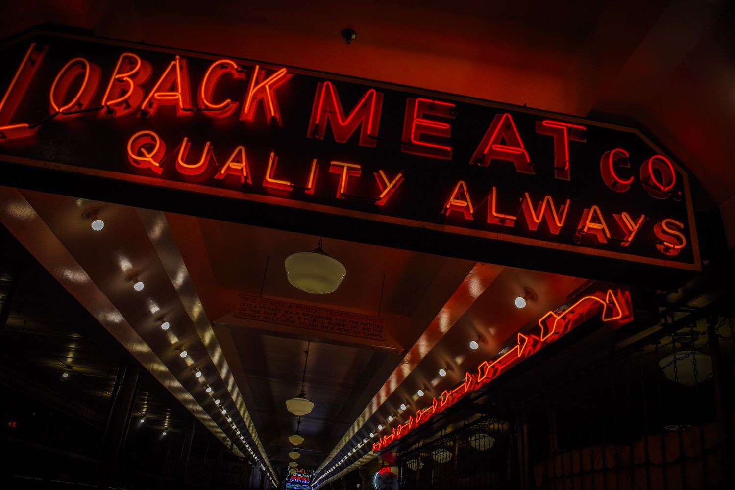 Butcher at Seattle's Pike Place Market.