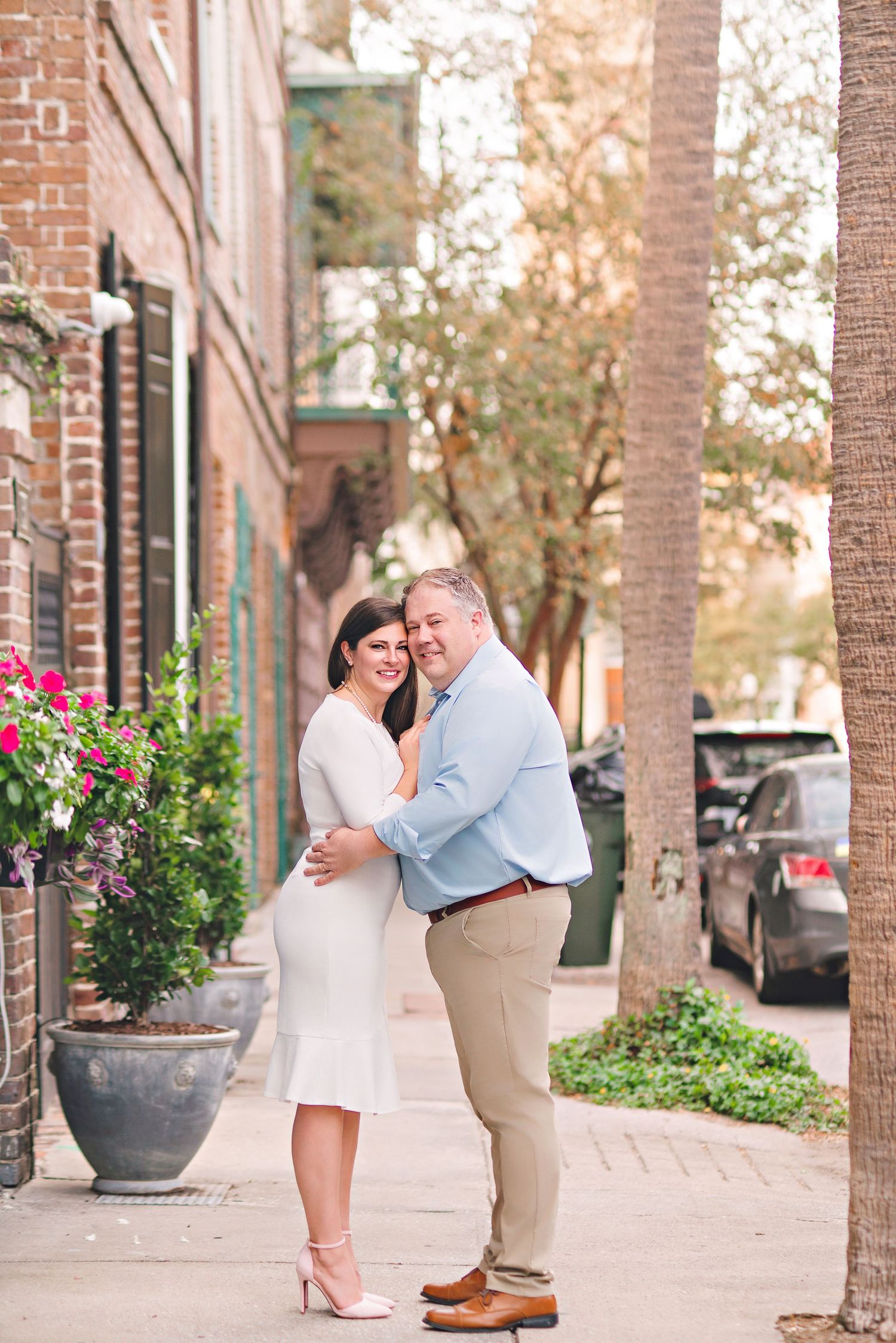 Family portrait session in Charleston South Carolina with parents and children, light-filled timeless heirloom photography