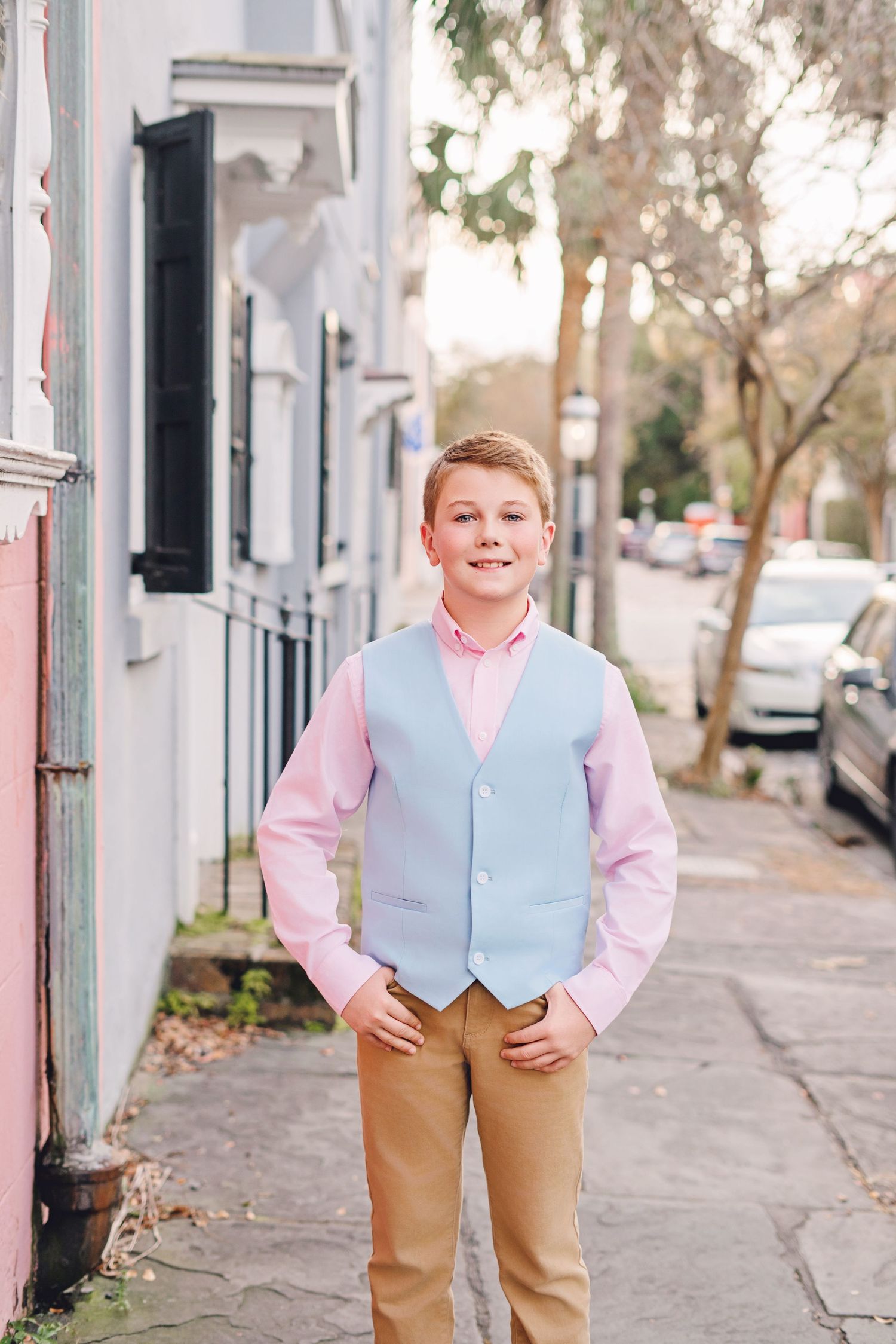 Family portrait session in Charleston South Carolina with parents and children, light-filled timeless heirloom photography