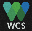 WCS Wildlife Conservation Society logo featuring a green and teal double-W emblem on a dark background.