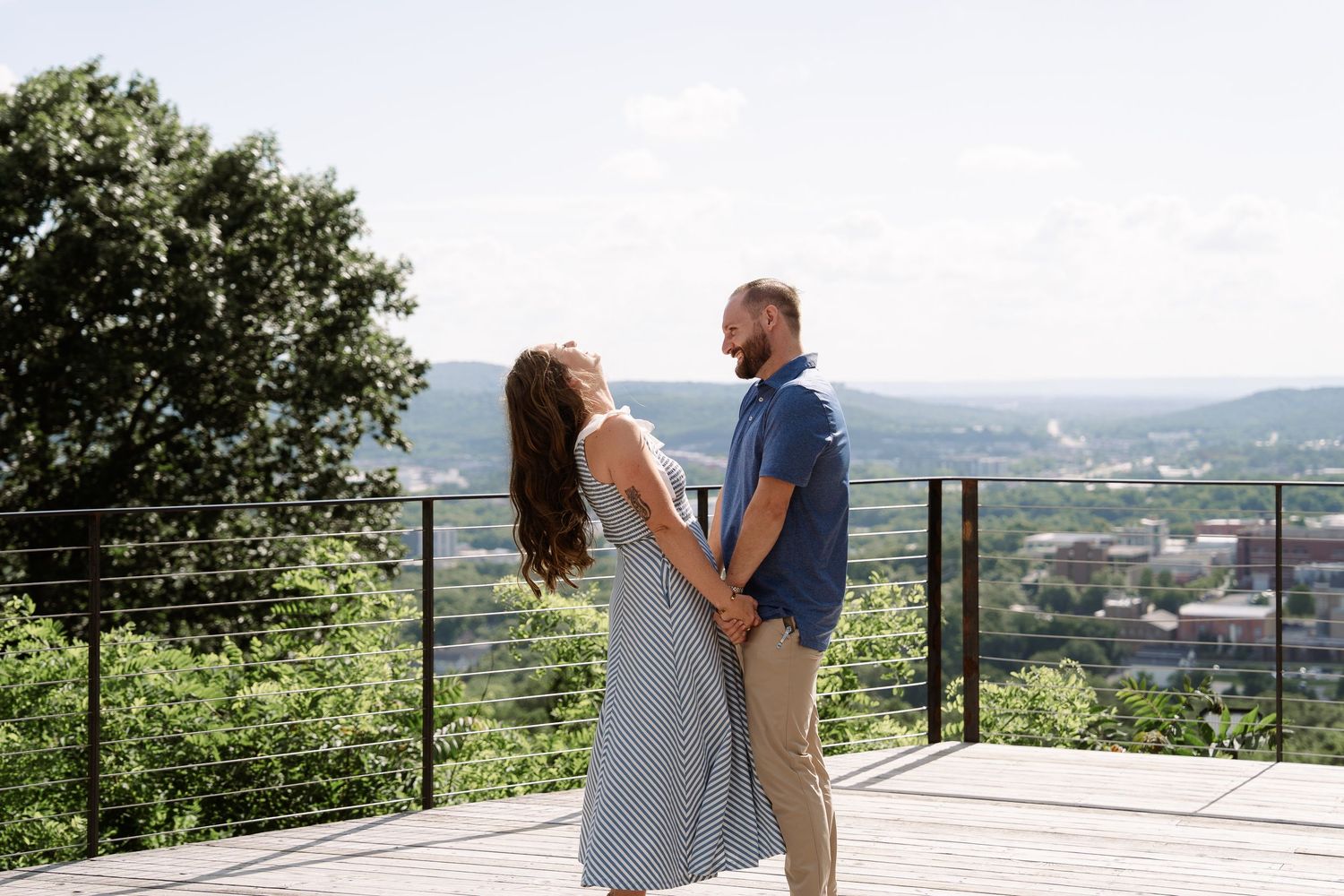 ©AnnaVonRiesenPhotography Engagement Photography | Color image of a couple excited after getting engaged.