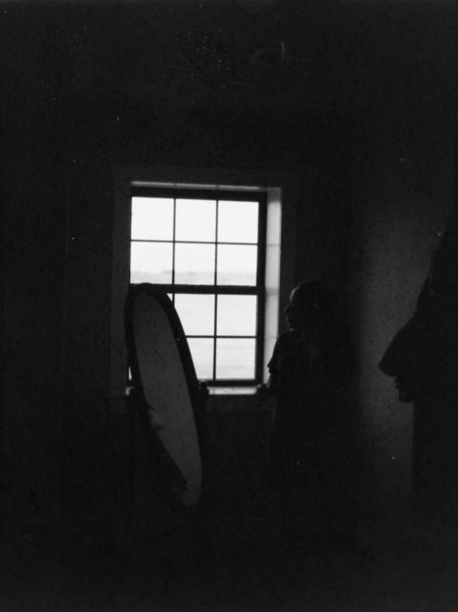 ©AnnaVonRiesenPhotography Wedding Photography | Film B&W image of a mirror against a window.