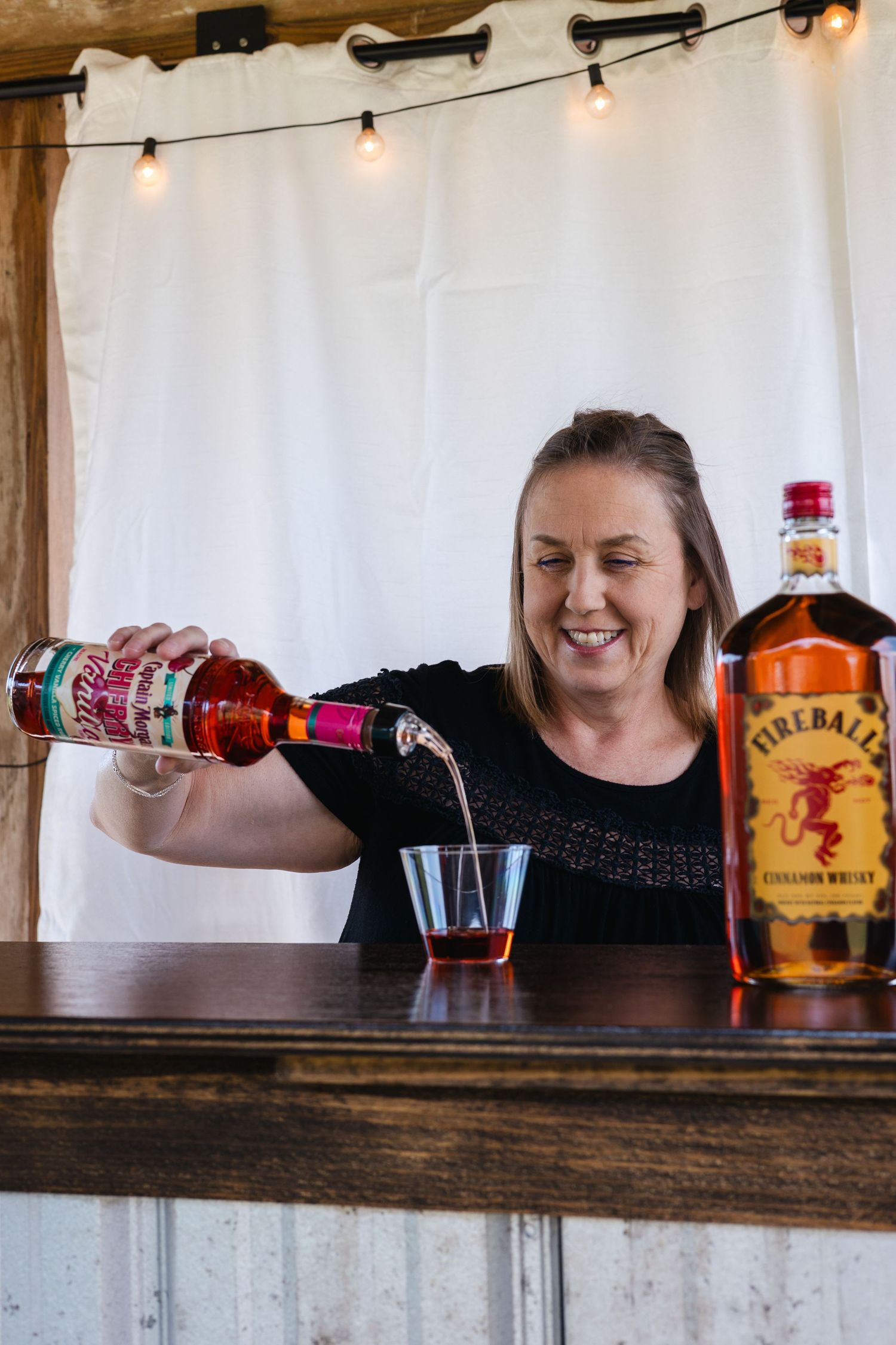 Branding photography session for mobile bar company in Florida showcasing professional event and service setup