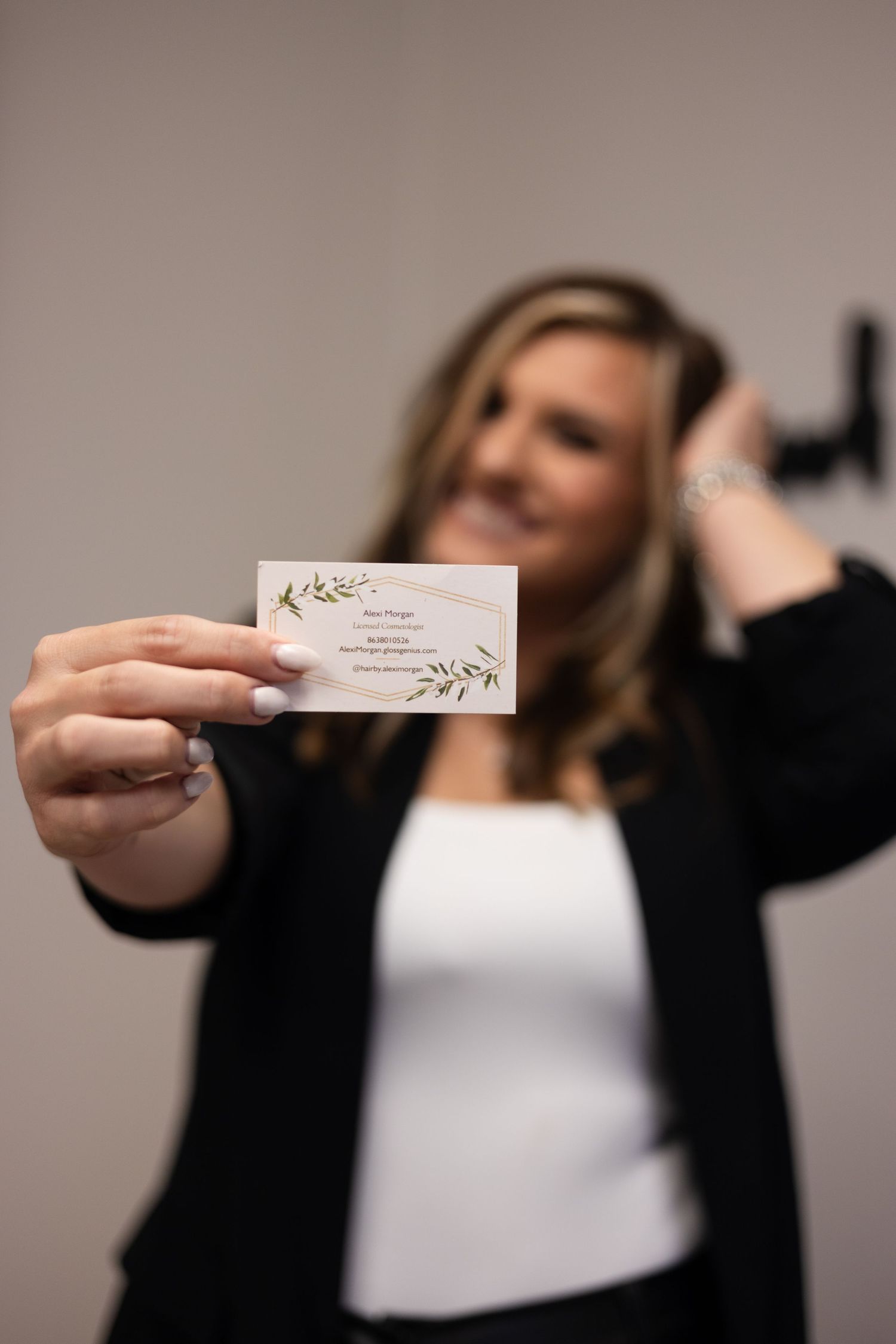 Branding photography session for hairstylist in Okeechobee, Florida showcasing professional salon portraits