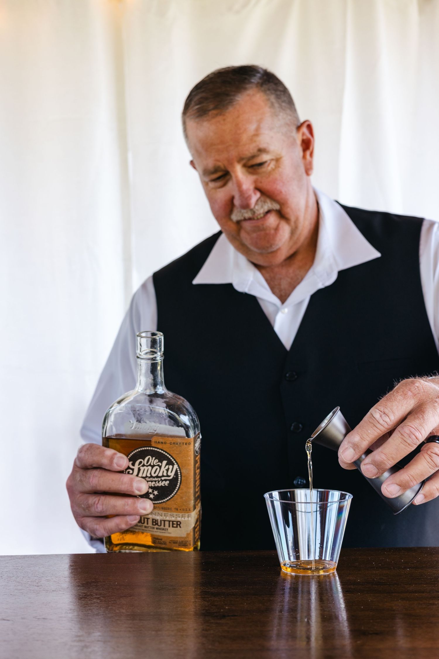 Branding photography session for mobile bar company in Florida showcasing professional event and service setup