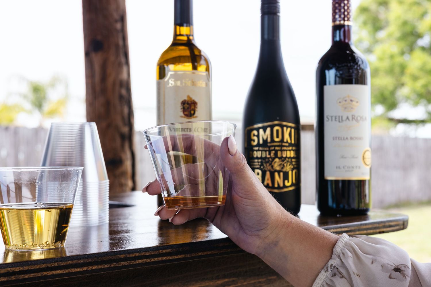 Branding photography session for mobile bar company in Florida showcasing professional event and service setup