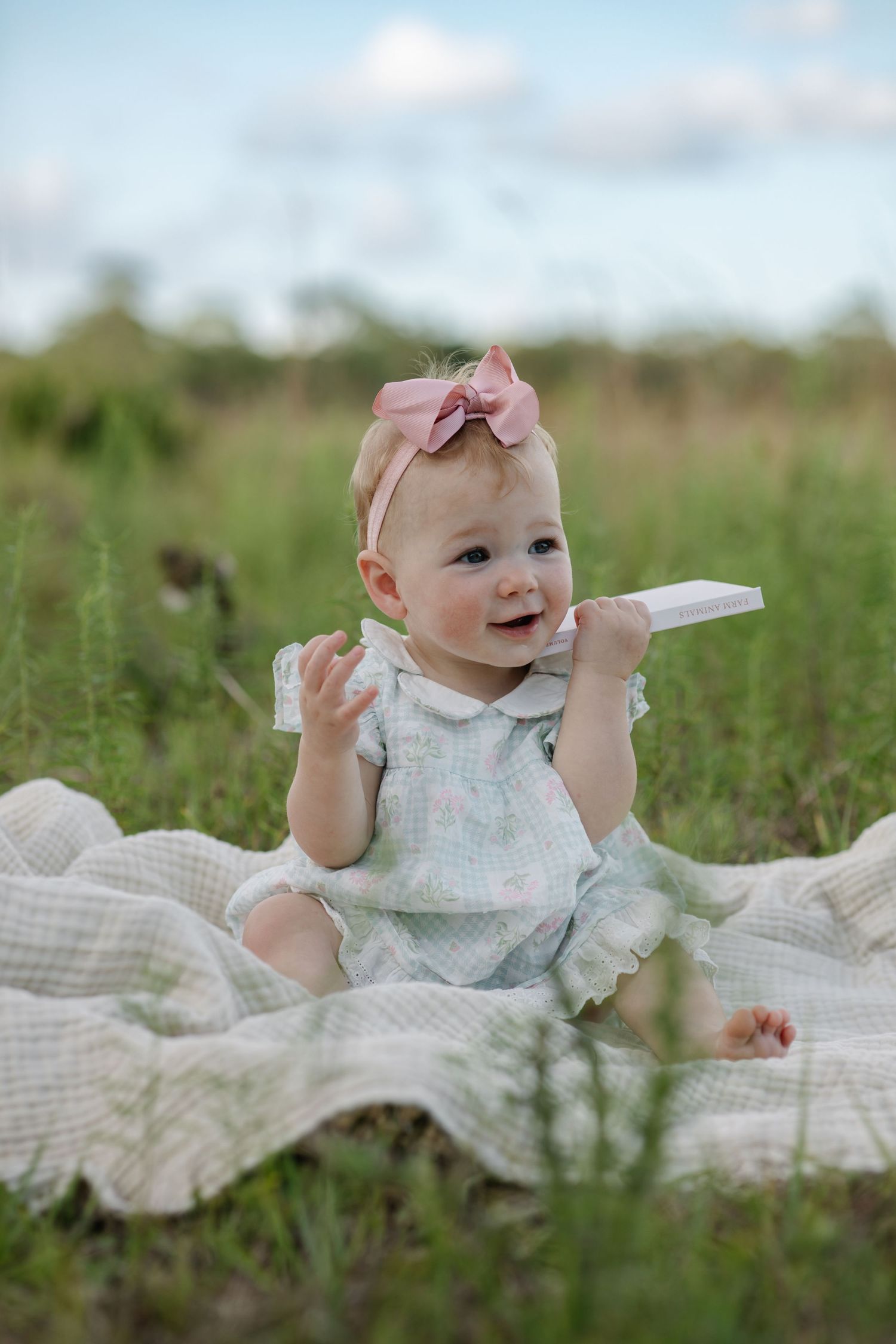 Mom and baby during a sunset motherhood portrait session in Okeechobee, Florida capturing a tender moment