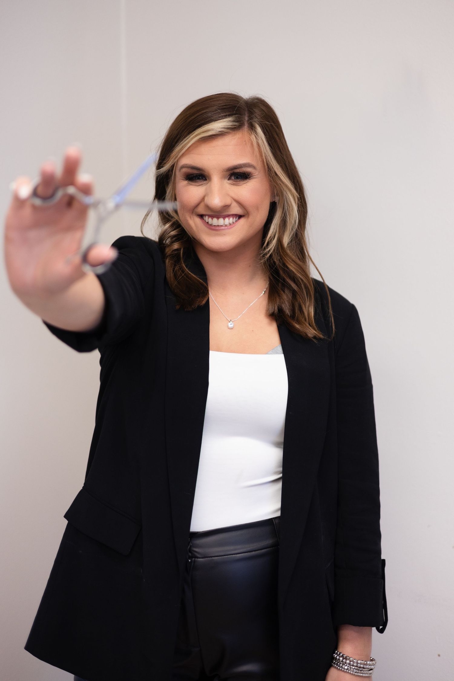 Branding photography session for hairstylist in Okeechobee, Florida showcasing professional salon portraits