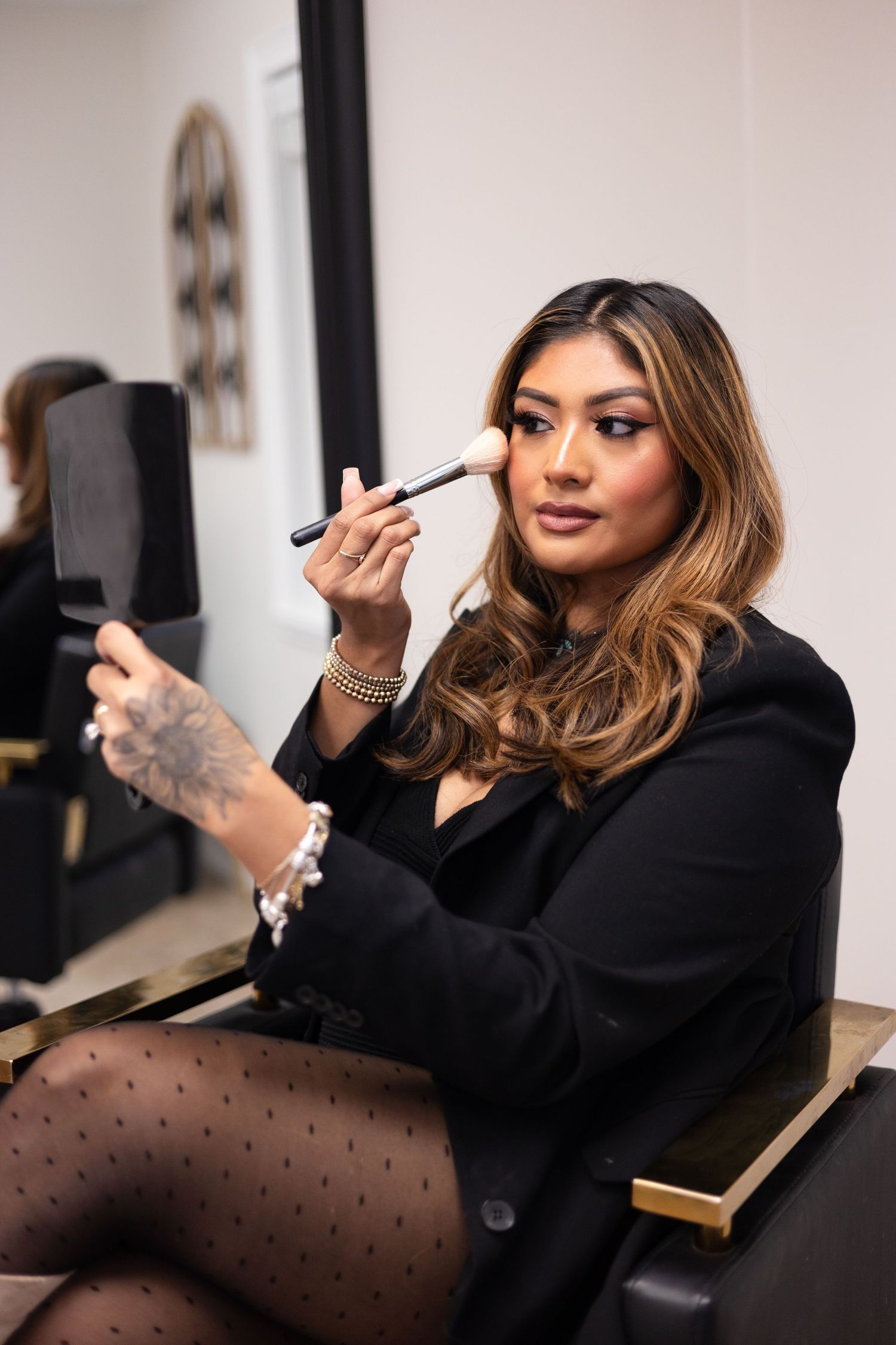Branding photography session for makeup artist in Okeechobee, Florida showcasing professional salon portraits