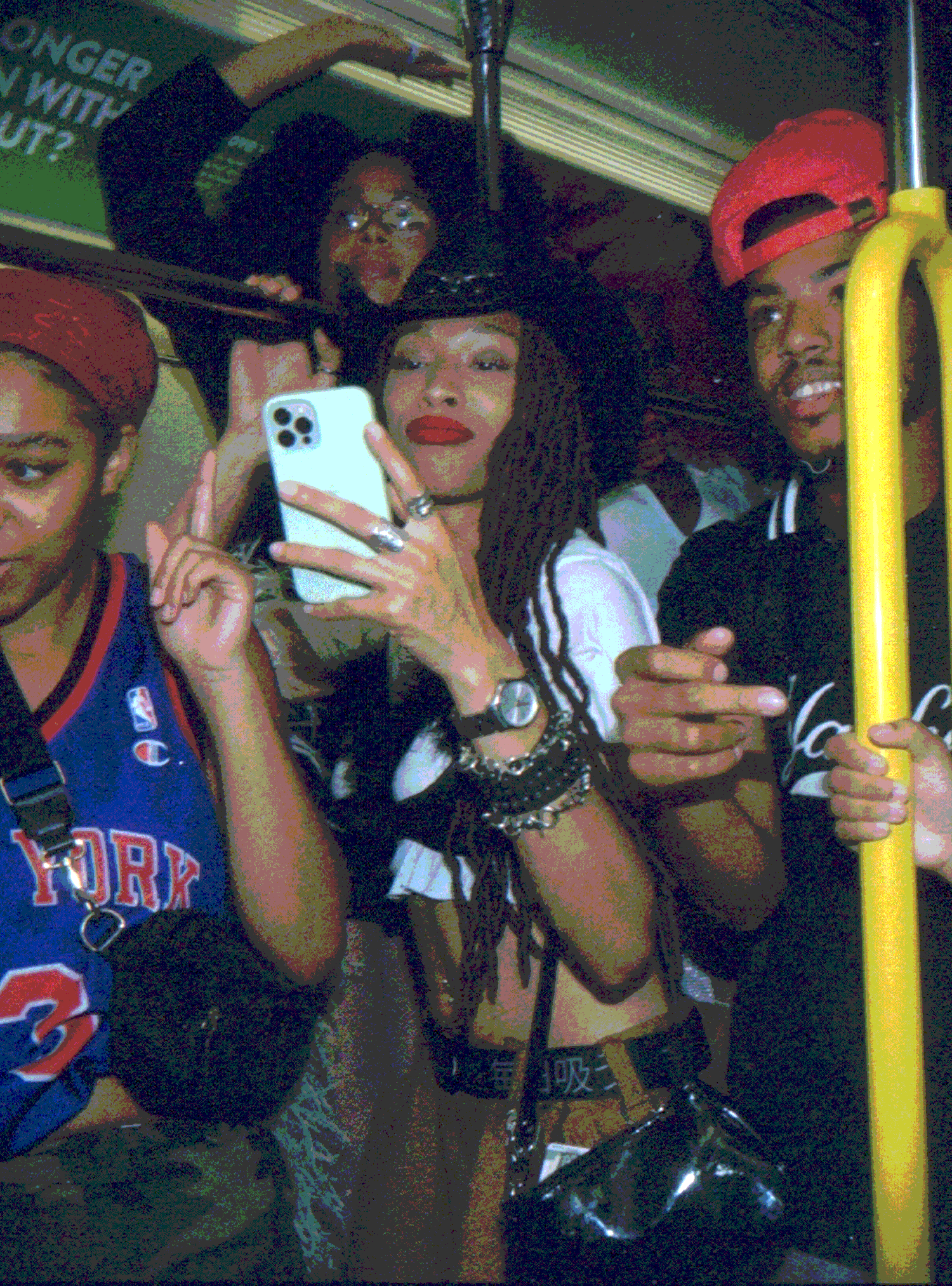 People dancing on 6 train at Free Swipe concert by Rocky Snyda and Jprob in NYC Photographed by Jade Strong