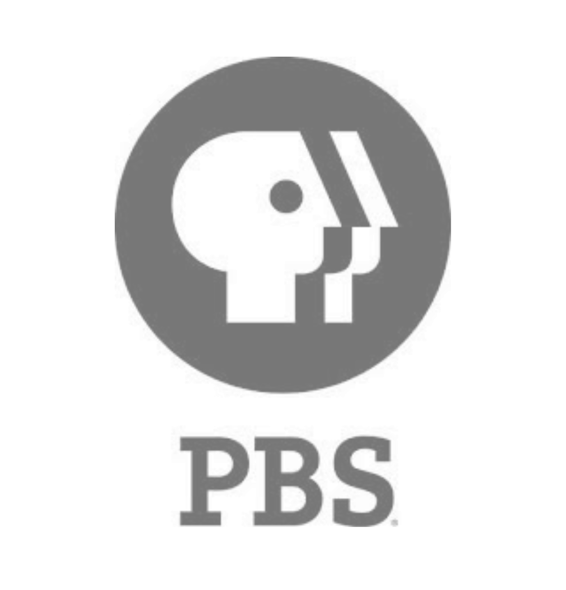 PBS network logo shown in simple gray design.