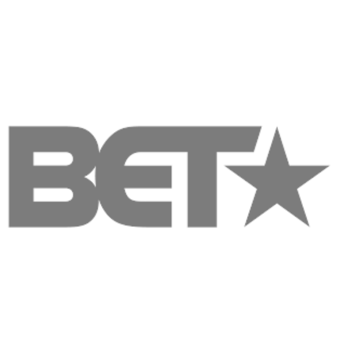 BET channel logo variations in grayscale showing different brand designs.