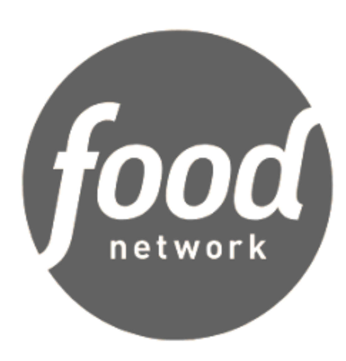 Food Network logo variations in grayscale showing different brand iterations.