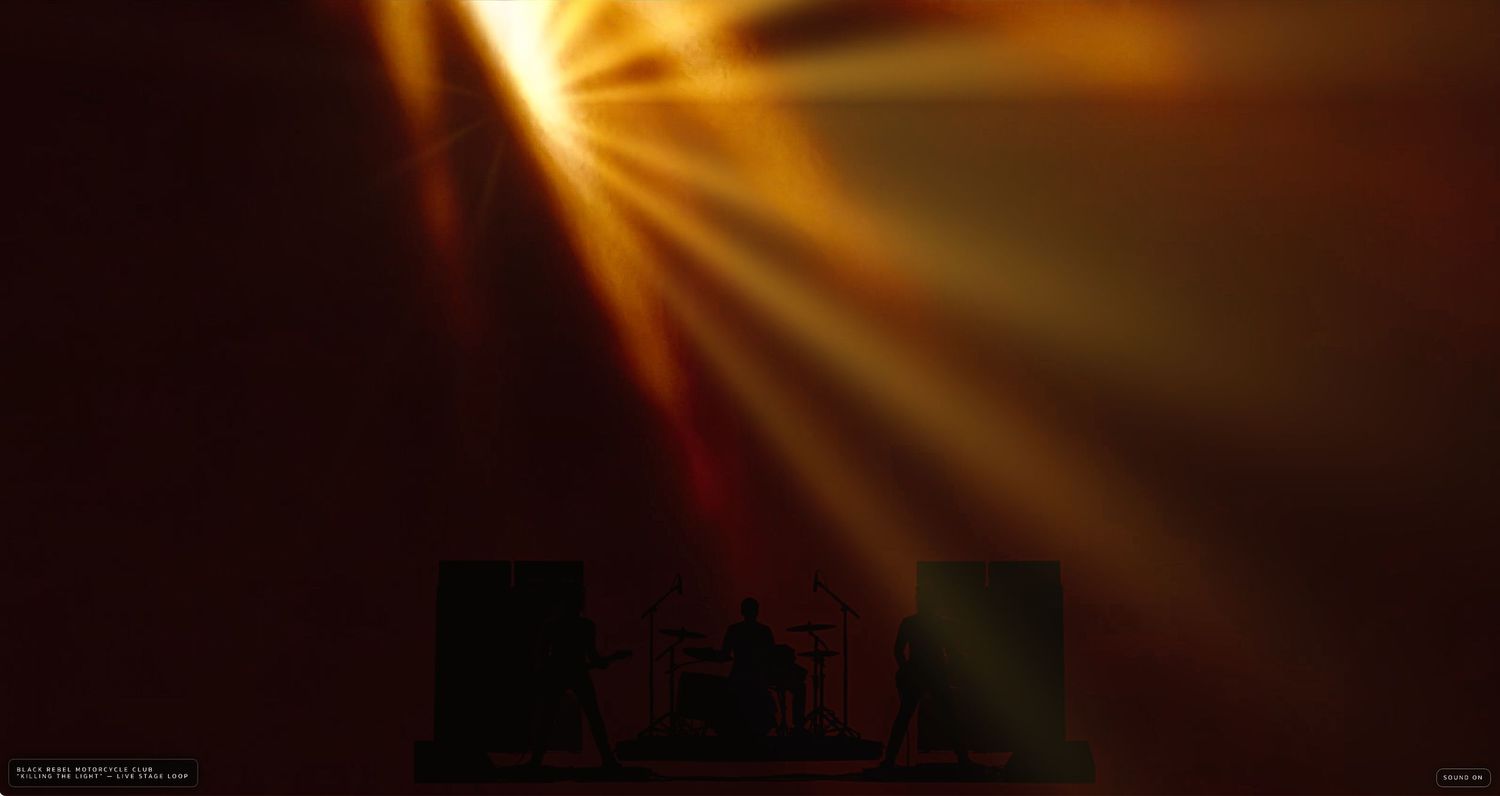 Abstract orange and black light streaks create a dynamic pattern with dramatic contrast and motion effects.