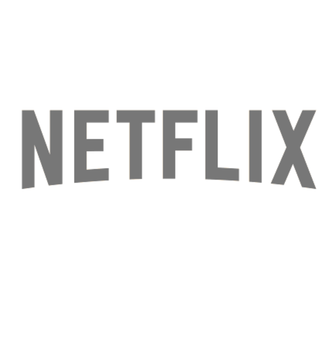 Netflix logos in gray showing the streaming platform's brand evolution.