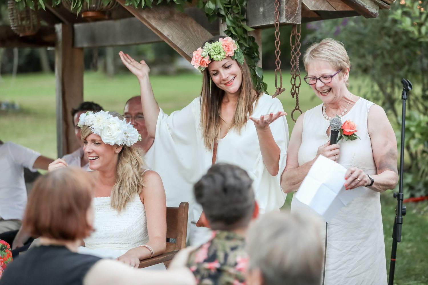 Surrey wedding photographer capturing emotional speeches at reception